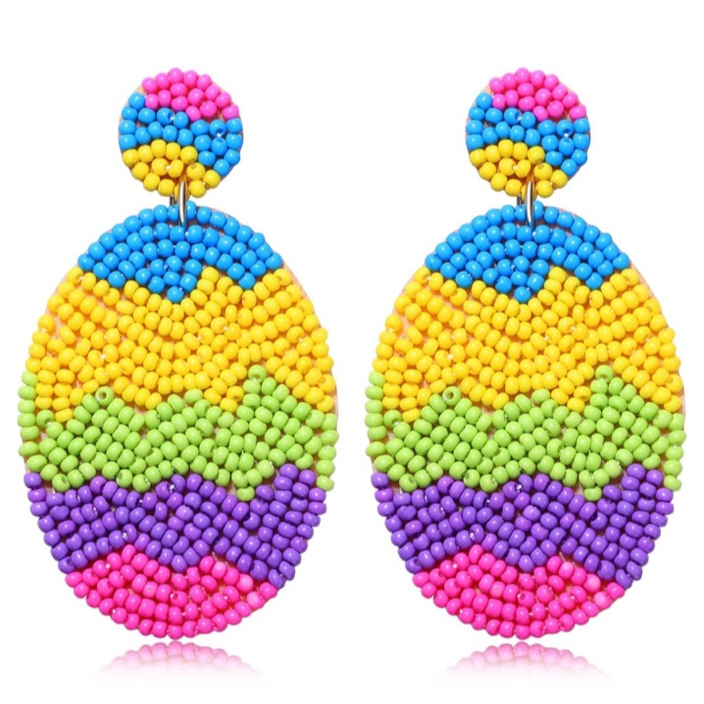 Beaded Easter Earrings